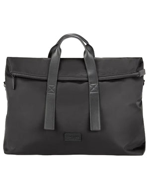 Tucano Fold Weekender Borsa da Viaggio Unisex in Nylon Riciclato e Pelle Nera BFOLDWE-BK