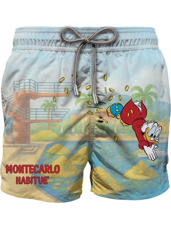 Mc2 Saint Barth Placed Print Classic Swim Short Gustavia Placed Print Scrooge Montecarlo 01 - Gus0009