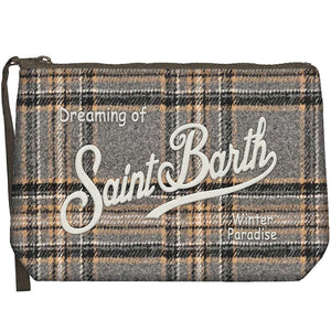 MC2 Saint Barth | Pochette Unisex Aline Wool Tartan 1519 EMB | Fantasia Scozzese a Quadri | ALI0022-00321M