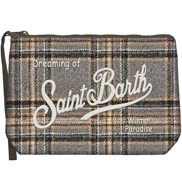 MC2 Saint Barth | Pochette Unisex Aline Wool Tartan 1519 EMB | Fantasia Scozzese a Quadri | ALI0022-00321M
