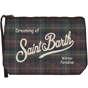 MC2 Saint Barth | Pochette Unisex Aline Wool Tartan 5118 EMB | Fantasia Scozzese a Quadri | ALI0022-00468M