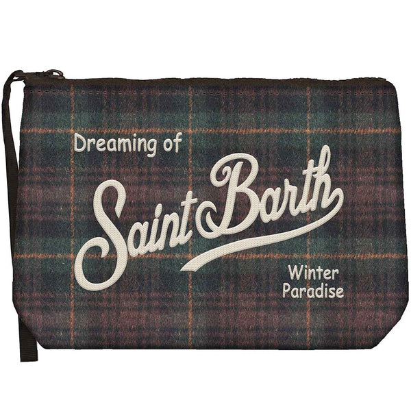 MC2 Saint Barth | Pochette Unisex Aline Wool Tartan 5118 EMB | Fantasia Scozzese a Quadri | ALI0022-00468M