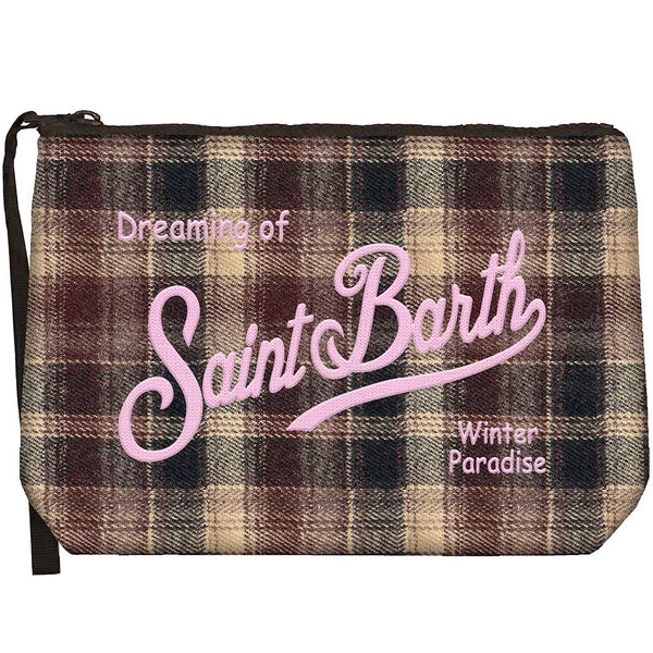 MC2 Saint Barth | Pochette Donna Aline Wool Tartan 4511 EMB | Fantasia Scozzese a Quadri | ALI0022-01822M