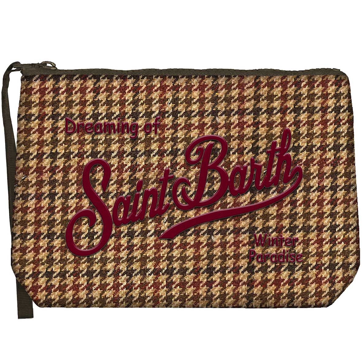 MC2 Saint Barth | Pochette Uomo Aline Wool Pied de Poule Soft 45 EMB | Fantasia Pied de Poule | ALI0022-02373M