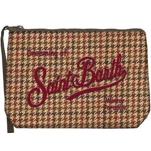 MC2 Saint Barth | Pochette Uomo Aline Wool Pied de Poule Soft 45 EMB | Fantasia Pied de Poule | ALI0022-02373M