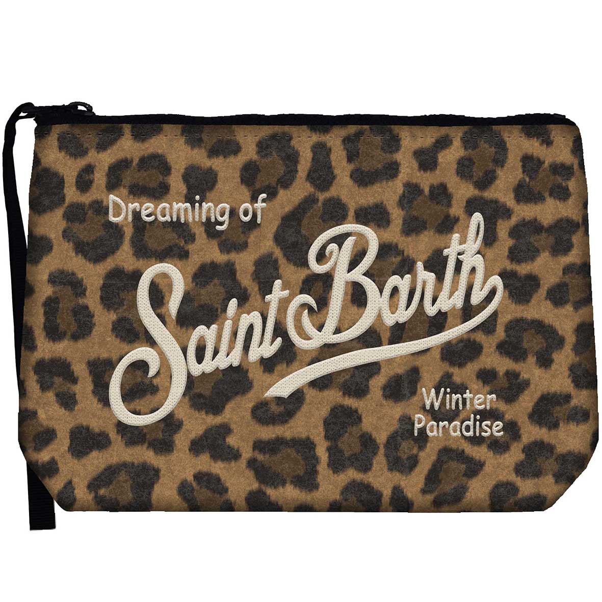 MC2 Saint Barth | Pochette Donna Aline Felt Leo Leopardata in Feltro con Ricamo | ALI0028-00328M