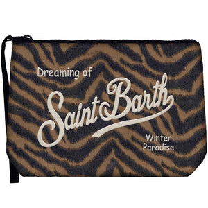 MC2 Saint Barth | Pochette Donna Aline Felt Zebra in Feltro con Ricamo | ALI0028-00469M