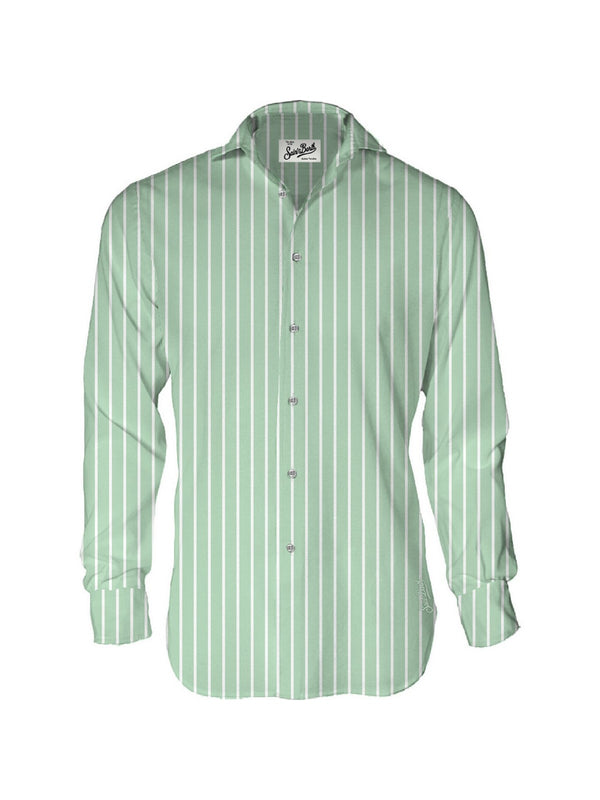 Mc2 Saint Barth Cotton Voile Shirt Chemise Ice Stripes Tiny 53 - Lcm0001