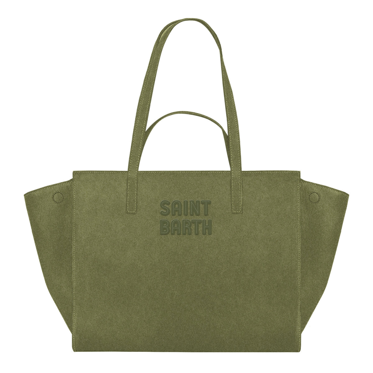 MC2 Saint Barth Borsa Donna Jour Bag Midi Suede 52 Verde Oliva in Effetto Camoscio JOBAM01-00662M