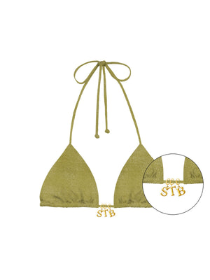 Mc2 Saint Barth Full Adjustable Triangle Bikini Top With Removable Padding Leah Shiny Charms 54 - Leh0001