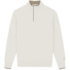 MC2 Saint Barth Maglia Uomo Marlow Merino Cashmere Off White con Collo a Camicia MRLW001-00023M