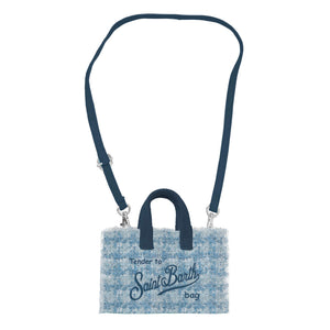 MC2 Saint Barth | Borsa Porta Cellulare Donna Phone Bag Tweed 3136 con Ricamo | PHONE007-01823M