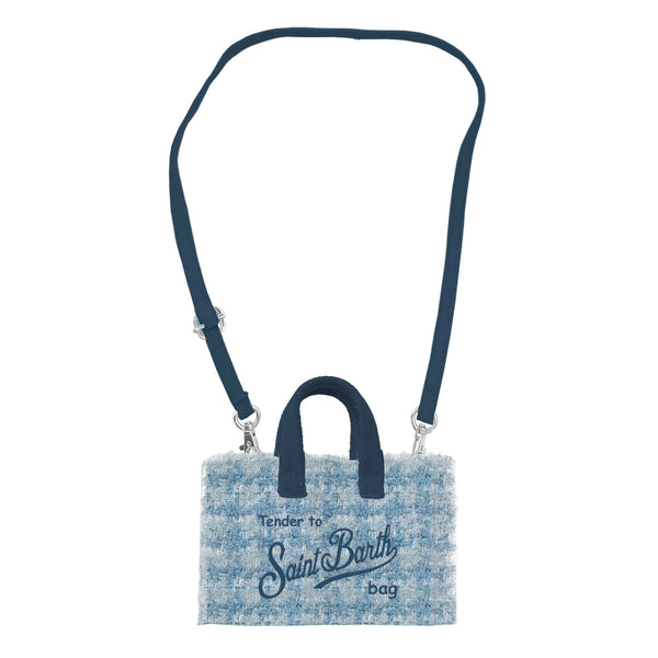 MC2 Saint Barth | Borsa Porta Cellulare Donna Phone Bag Tweed 3136 con Ricamo | PHONE007-01823M