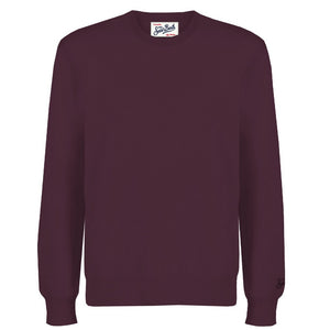 MC2 Saint Barth Maglia Uomo Regent in Lana Merino Aubergine REGE013-00038M