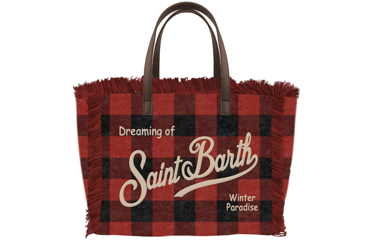 MC2 Saint Barth Borsa Donna Vanity Mini Wool N Check Lover 41 EMB in Tessuto a Quadri VAMI031-02687M