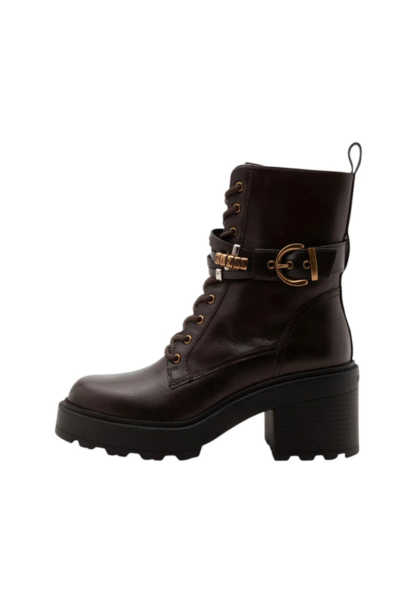 Pinko Shoes Stivaletti Donna Altea 01 in Pelle di Vitello Nera SD0549P001-Z99
