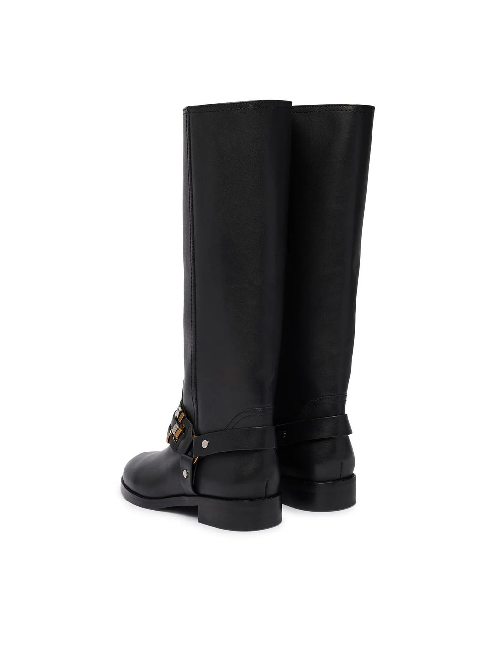 Pinko Shoes Cheval 01 Stivali Donna in Pelle di Vitello Nero SD0583P001-Z99