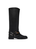 Pinko Shoes Cheval 01 Stivali Donna in Pelle di Vitello Nero SD0583P001-Z99
