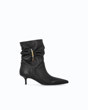 Pinko Shoes Gloria 28 Stivaletti Donna in Pelle Nappa Nera SD0629P003-Z99
