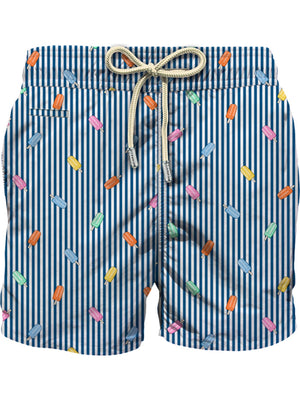 Mc2 Saint Barth Ultralight Swim Short Lighting Micro Fantasy Icicle Stripes S 61 - Lig0003