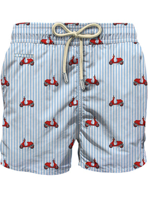 Mc2 Saint Barth Ultralight Swim Short Lighting Micro Fantasy Gp Scooter Stripes S 30 - Lig0003