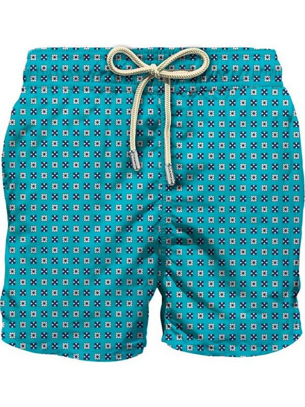 Mc2 Saint Barth Ultralight Stretch Swim Short Lighting Micro Stretch Celestie Tie 32 - Lig0016
