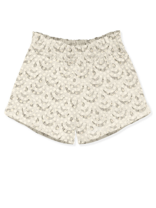 Mc2 Saint Barth Woman Pullup Shorts Meave Crochet Shell Paillettes 10 - Mea002