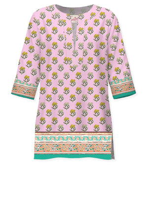 Mc2 Saint Barth Short Beachrobe Dress Macha Linen Anokhi Bloom 2182 - Mha001