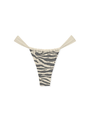 Mc2 Saint Barth Adjustable Cheekiest Brazilian Bottom Noelle Shiny Strass Zebra 1000 - Noe0001