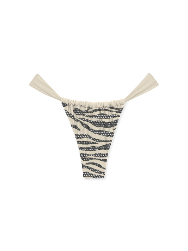 Mc2 Saint Barth Adjustable Cheekiest Brazilian Bottom Noelle Shiny Strass Zebra 1000 - Noe0001