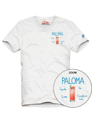 Mc2 Saint Barth Man Cotton T-Shrt With Front Print/Emb Portofino Paloma Recipe 01N Emb - Pot0001