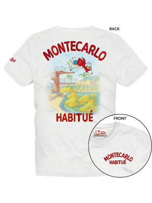 Mc2 Saint Barth Man Cotton T-Shrt With Front And Back Print/Emb Portland Scrooge Montecarlo 01N - Prl0002