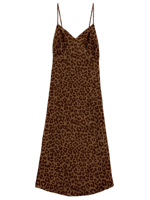 Mc2 Saint Barth Long Silk Dress Ravel Silk Pastel Leopard 18 - Rav001