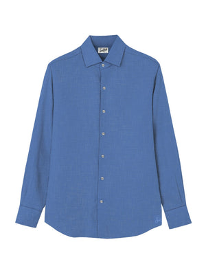 Mc2 Saint Barth Shirt With Internal Facings Raphael Linen 17M Cloud Blue - Rph0001