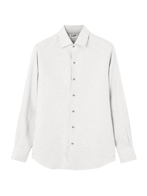Mc2 Saint Barth Shirt With Internal Facings Raphael Linen 01 White - Rph0001