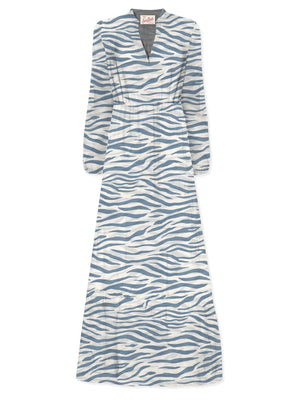Mc2 Saint Barth Long Dress Sylvia Silk Voile Zebra Color 36 - Syv0001