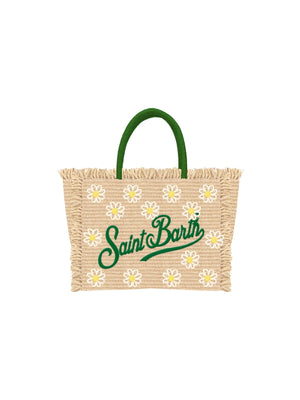 Mc2 Saint Barth Small Bag With Strap Vanity Mini Straw N Daisy 1151 Emb - Vami009