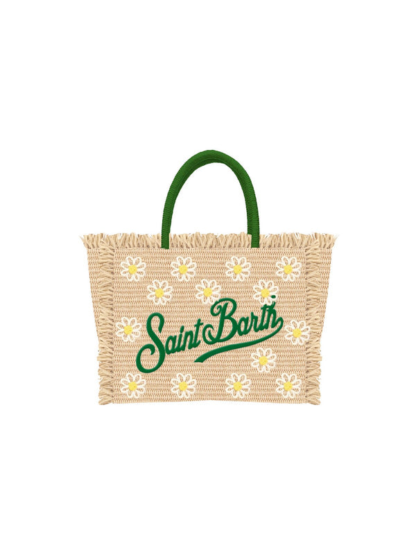 Mc2 Saint Barth Small Bag With Strap Vanity Mini Straw N Daisy 1151 Emb - Vami009