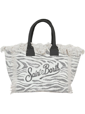 Mc2 Saint Barth Shoulder Bag Vanity Strass Zebra 1000 - Vani001