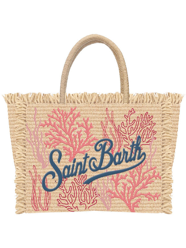 Mc2 Saint Barth Shoulder Bag Vanity Straw N Coral 42 Emb - Vani021