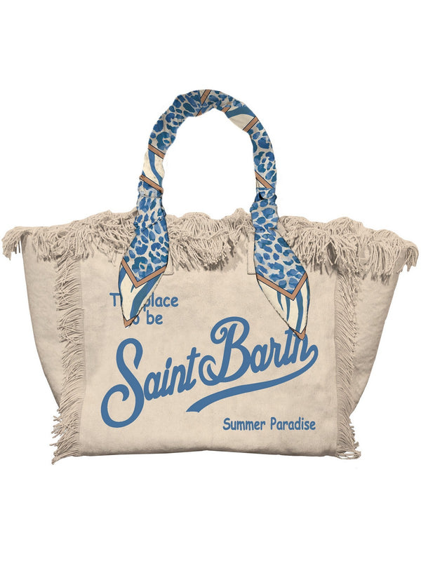 Mc2 Saint Barth Shoulder Bag Vanity Foulard Blue Safari 1136 - Vani045