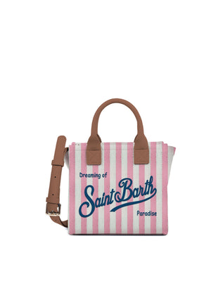 Mc2 Saint Barth Hand Bag With Strap Vanity Bag Mini Hb Stripes Leather 2119 Emb - Vanmi001