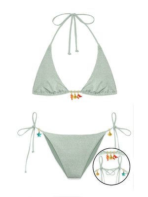 Mc2 Saint Barth Fully Adjustable Triangle Bikini Top (Guiana + Virgo) Viana Shiny Charms 55 - Via0001