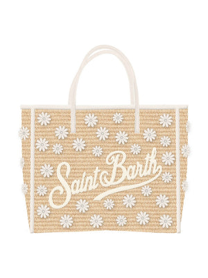 Mc2 Saint Barth Handbag With Strap Vivian Mid Straw Daisy Mini Patch 10 Emb - Vvid001