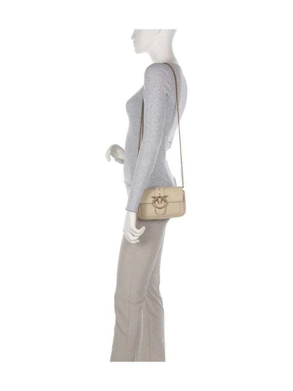 Pinko Love Bag Borse Love One Pocket C Vitello Seta Beige - 100061-A0F1-C50Q