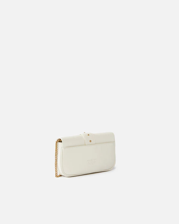 Pinko Love Bag Borse Love One Pocket C Vitello Seta Bianco - 100061-A0F1-Z14Q