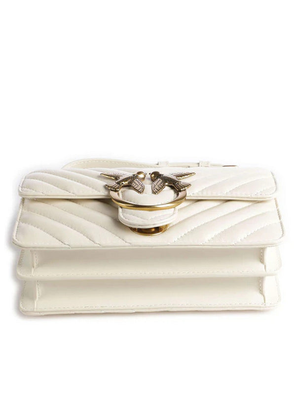 Pinko Love Bag Borse Love One Mini Dc Sheep Nappa C Bianco - 100074-A0GK-Z14Q