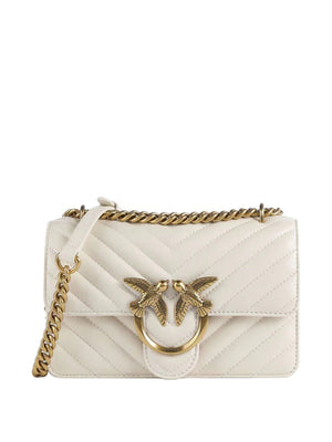 Pinko Love Bag Borse Love One Mini Dc Sheep Nappa C Bianco - 100074-A0GK-Z14Q
