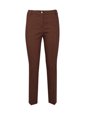 Pinko Pantalone Bello Pantalone Lino Stretch Marrone - 100155-A34I-L78