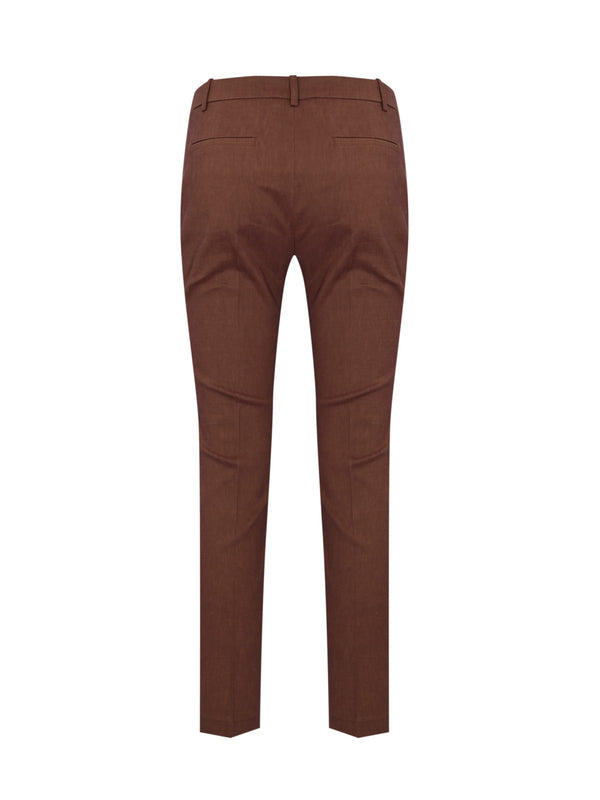 Pinko Pantalone Bello Pantalone Lino Stretch Marrone - 100155-A34I-L78